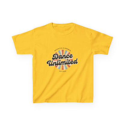 “Dance Unlimited: Potential & Growth” Retro Graphic T-Shirt for Kids – Motivational Dance Shirt - Youth Dance Inspiration Tee
