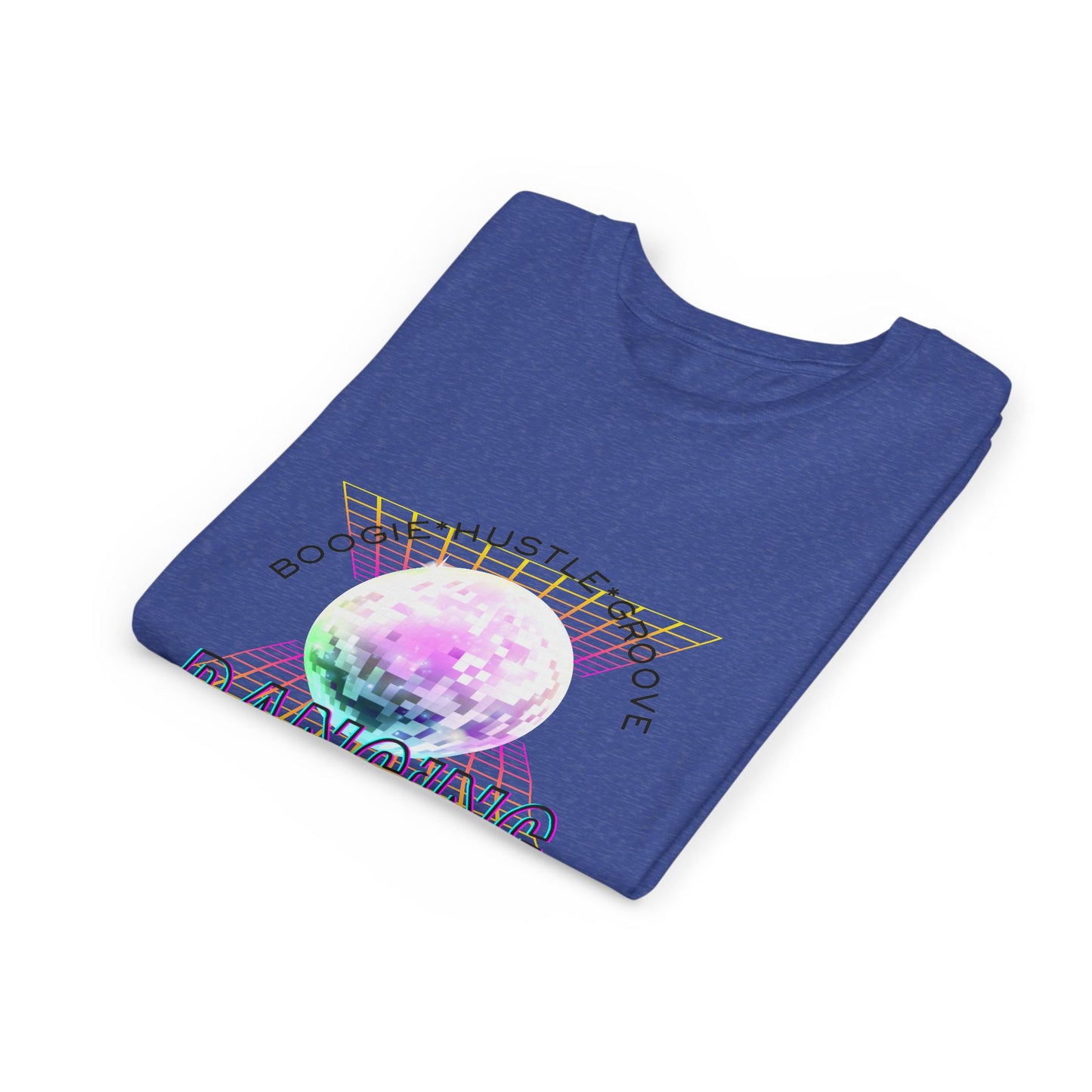 "Boogie, Hustle, Groove - Dancing" Streetwear Dance Graphic – Youth Short Sleeve Tee