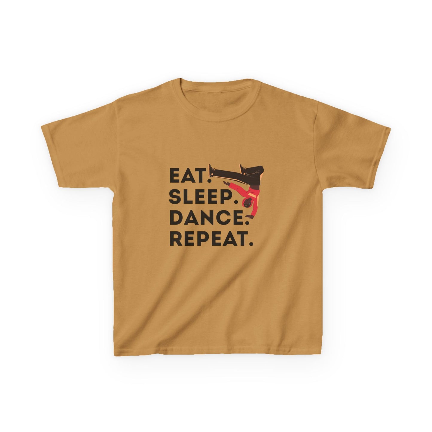 "Eat Sleep Dance Repeat" Youth Short Sleeve Tee – Bold B-Boy Graphic Hip-Hop Dance Shirt for Kids and Young Performers