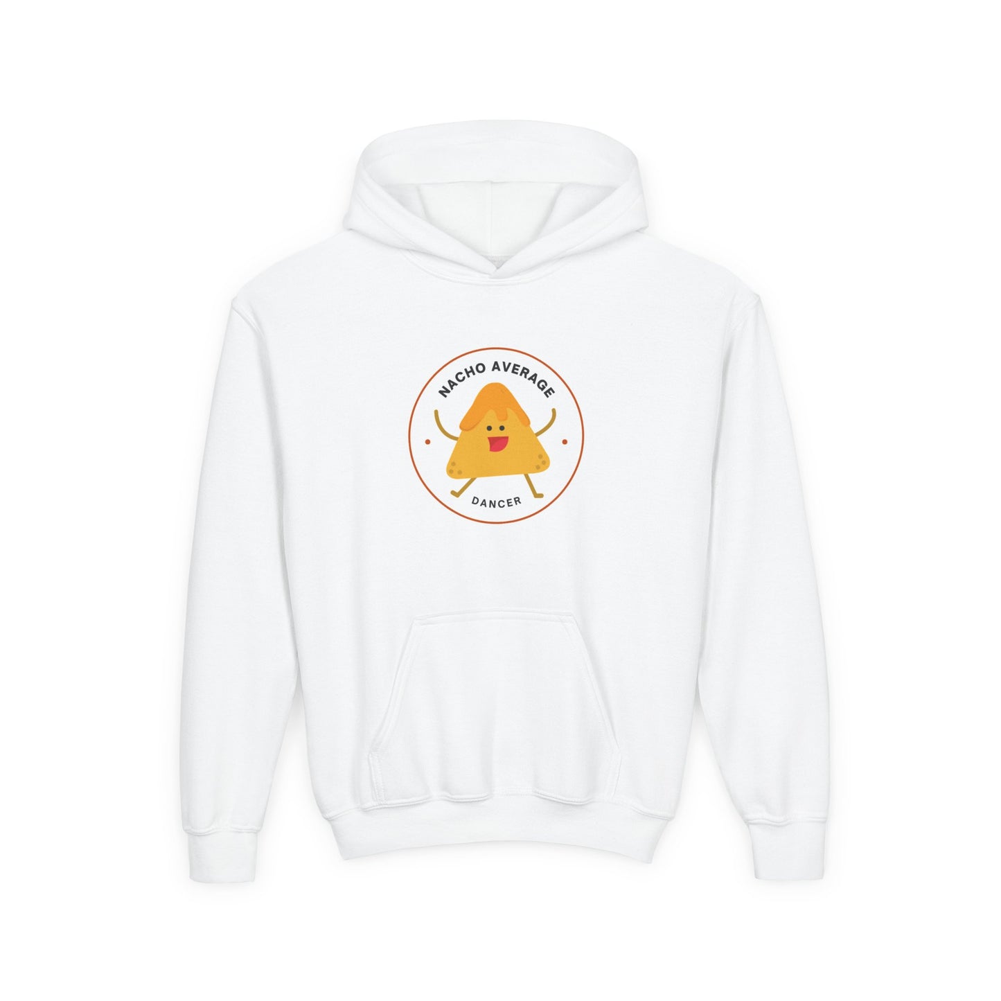 "Nacho Average Dancer" Youth Hooded Sweatshirt – Funny Dance Pun Nacho Graphic Hoodie for Kids and Teens