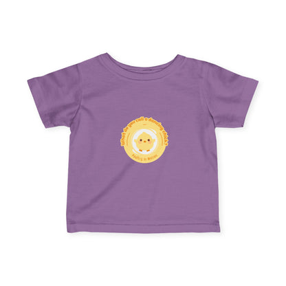 "What Do You Call a Dancing Chick? Poultry in Motion." Infant Fine Jersey Tee – Funny Baby Dance T-Shirt with Cute Chicken Graphic for Little Movers