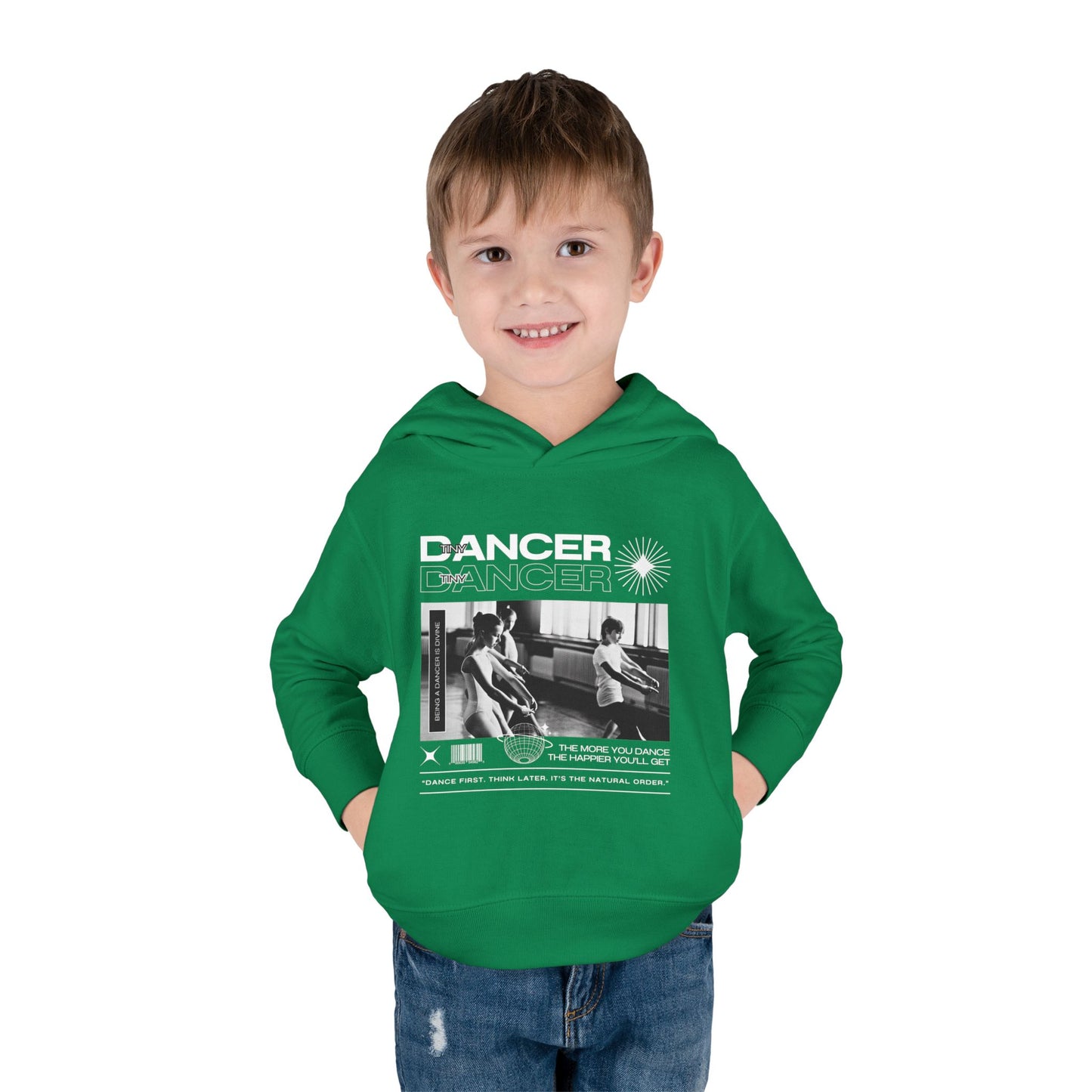 “Dancer” Toddler Pullover Hoodie – Streetwear-Inspired Ballet Class Graphic Sweatshirt for Kids”