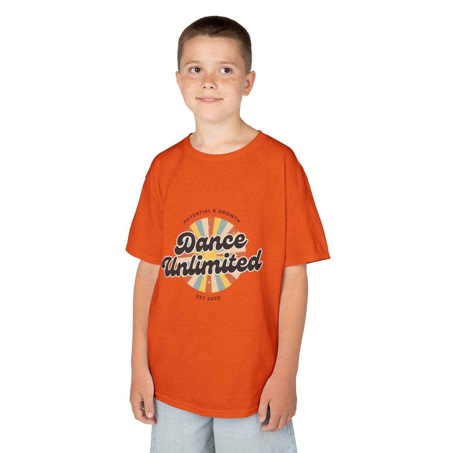“Dance Unlimited: Potential & Growth” Retro Graphic T-Shirt for Kids – Motivational Dance Shirt - Youth Dance Inspiration Tee