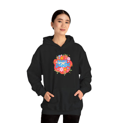 "Dance Mom" Superhero Hoodie – Floral Front Graphic & Fun Back Design | Unisex Hooded Sweatshirt for Proud Dance Parents