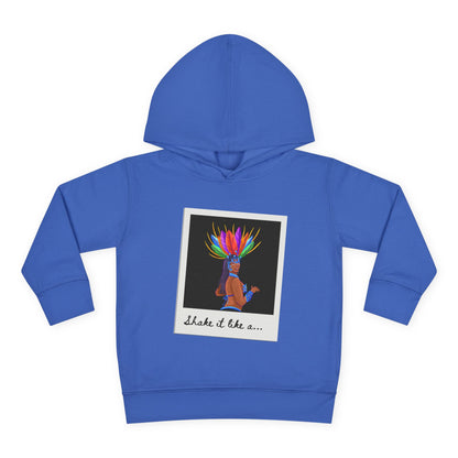 "Shake It Like a..." Toddler Pullover Hoodie – Carnival Samba Dancer Graphic Fleece Sweatshirt for Kids
