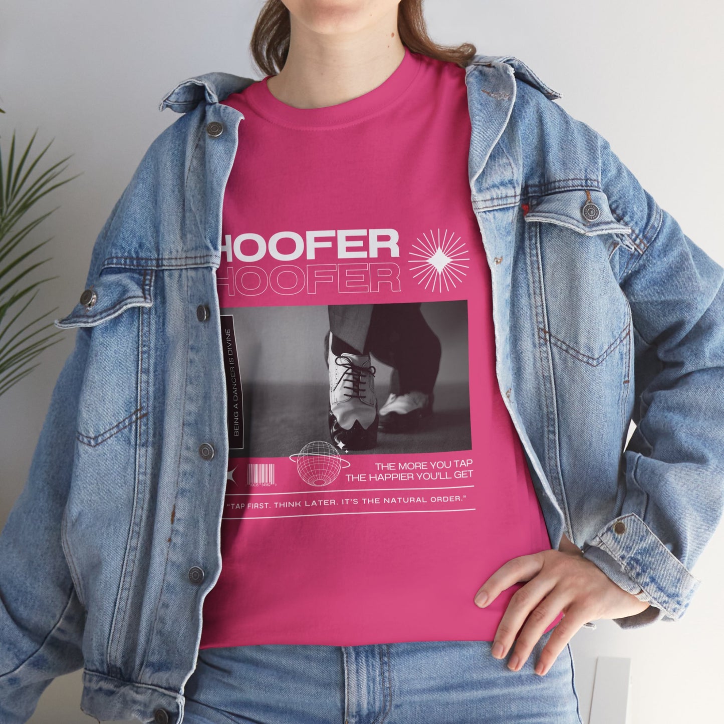 “Hoofer" Tap Dance Unisex Heavy Cotton Tee – Streetwear-Inspired Tap Shoes Graphic T-Shirt for Dancers
