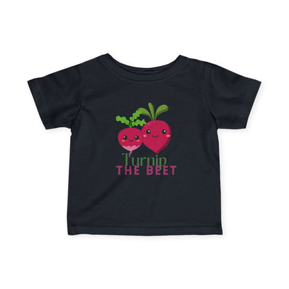 "Turnip the Beet" Cute Veggie Dance Infant Fine Jersey Tee – Funny Baby Dance T-Shirt with Adorable Pepper Graphic