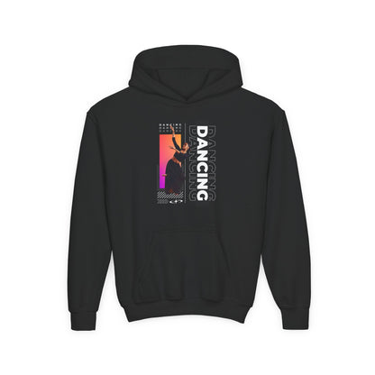 “Dancing” Female Dancer Streetwear Graphic | Unisex Youth Hoodie – Dance Hoodie for Kids & Young Performers