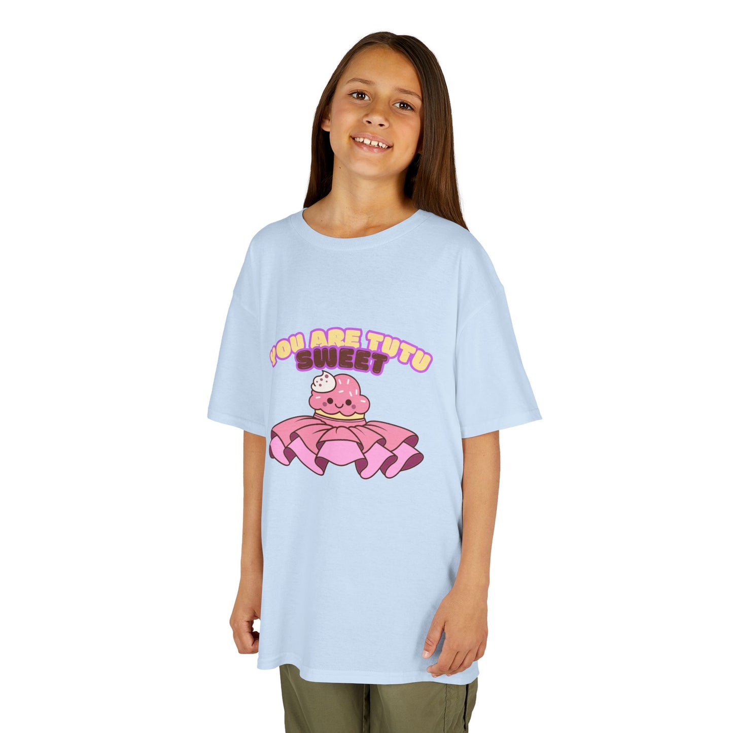 "You Are Tutu Sweet" Youth Short Sleeve Tee – Kawaii Cupcake in Tutu Graphic Dance Shirt for Kids and Ballet Lovers