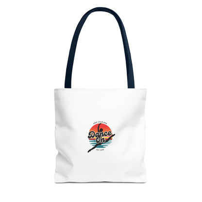 "Keep Calm and Dance On" Canvas Tote Bag – Retro Dance Graphic, Durable Shopping & Everyday Dance Bag