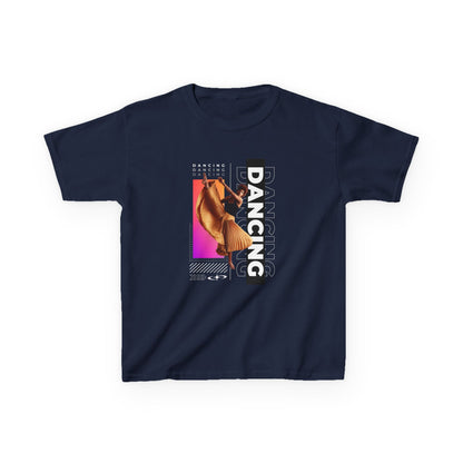 "Dancing" Youth Short Sleeve T-Shirt – Streetwear-Inspired Female Dancer Graphic – Stylish Dance Apparel for Kids