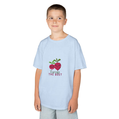 "Turnip the Beet" Youth Short Sleeve Tee – Cute Veggie Graphic Dance Pun Shirt for Kids