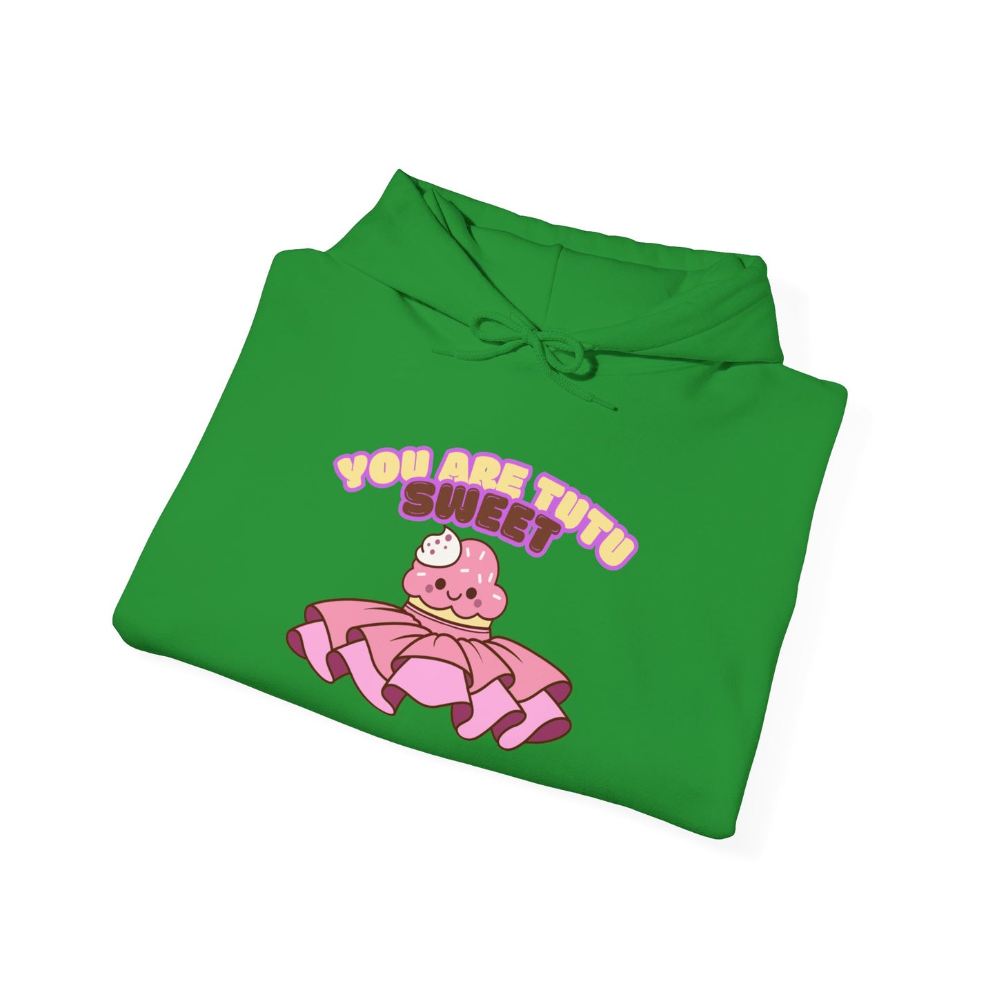 "You Are Tutu Sweet" Unisex Heavy Blend Hooded Sweatshirt – Kawaii Cupcake in Tutu Dance Graphic Hoodie for Adults and Teens