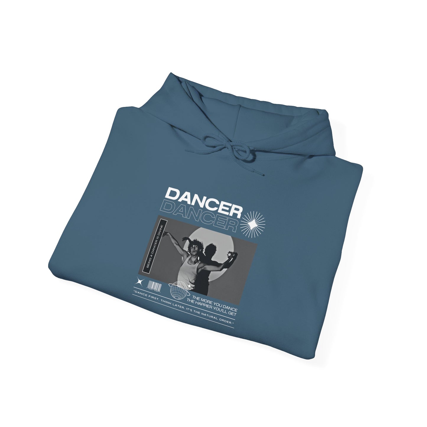 “Dancer” Contemporary Dancer in Spotlight Graphic | Streetwear-Inspired Dance Hoodie for Modern Dance Lovers - Unisex Heavy Blend™ Hooded Sweatshirt