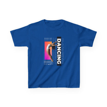 “Dancing” Youth Short Sleeve T-Shirt – Streetwear-Inspired Female Dancer Graphic – Stylish Kids Dance Apparel Tee