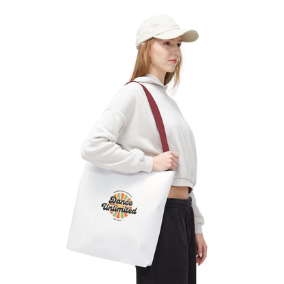 "Dance Unlimited, Potential & Growth" Canvas Tote Bag – Retro Graphic Dance Bag | Stylish Reusable Dance Tote for Dancers & Dance Moms