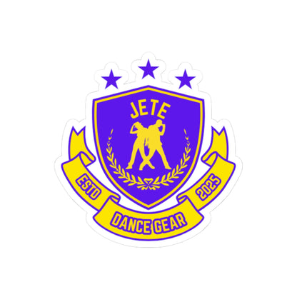 "Jeté Dance Gear" Kiss-Cut Sticker – Collegiate-Inspired Dance Graphic – Vinyl Sticker for Laptops, Water Bottles & Journals