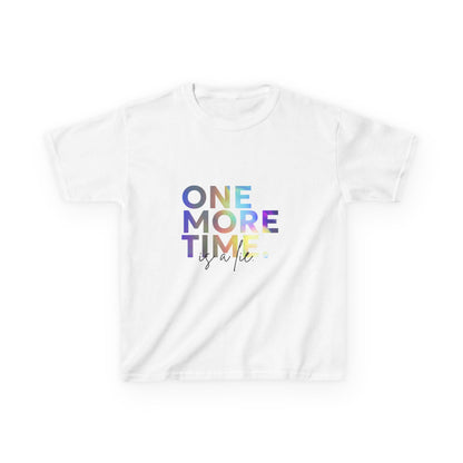 “One More Time is a Lie” Colorful Dancer Shirt – Funny Dance Practice Saying T-Shirt for Kids - Youth Dance Graphic Tee
