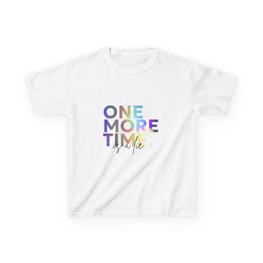 “One More Time is a Lie” Colorful Dancer Shirt – Funny Dance Practice Saying T-Shirt for Kids - Youth Dance Graphic Tee