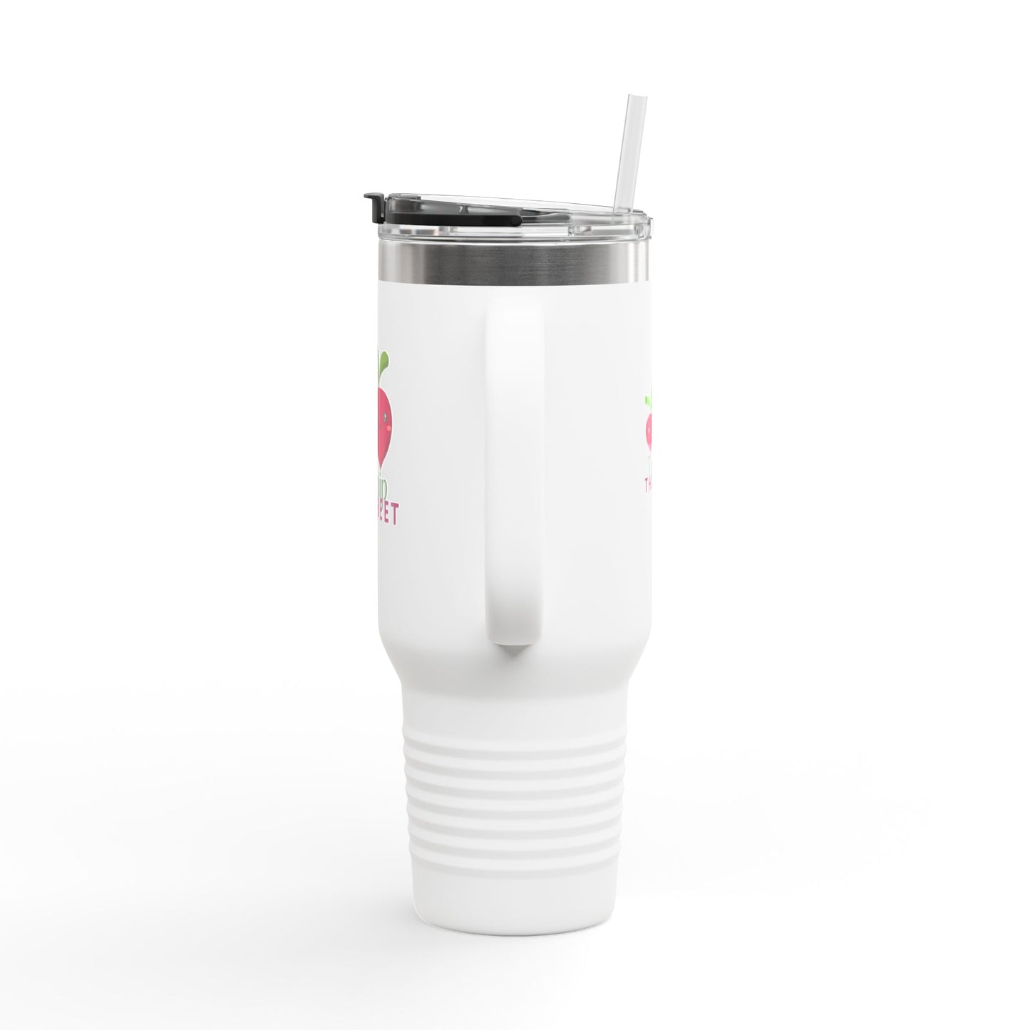 "Turnip the Beet" 40oz Insulated Travel Mug – Cute Veggie Dance Pun Tumbler for Music & Dance Lovers | Jete Shop 🥬🎶✨