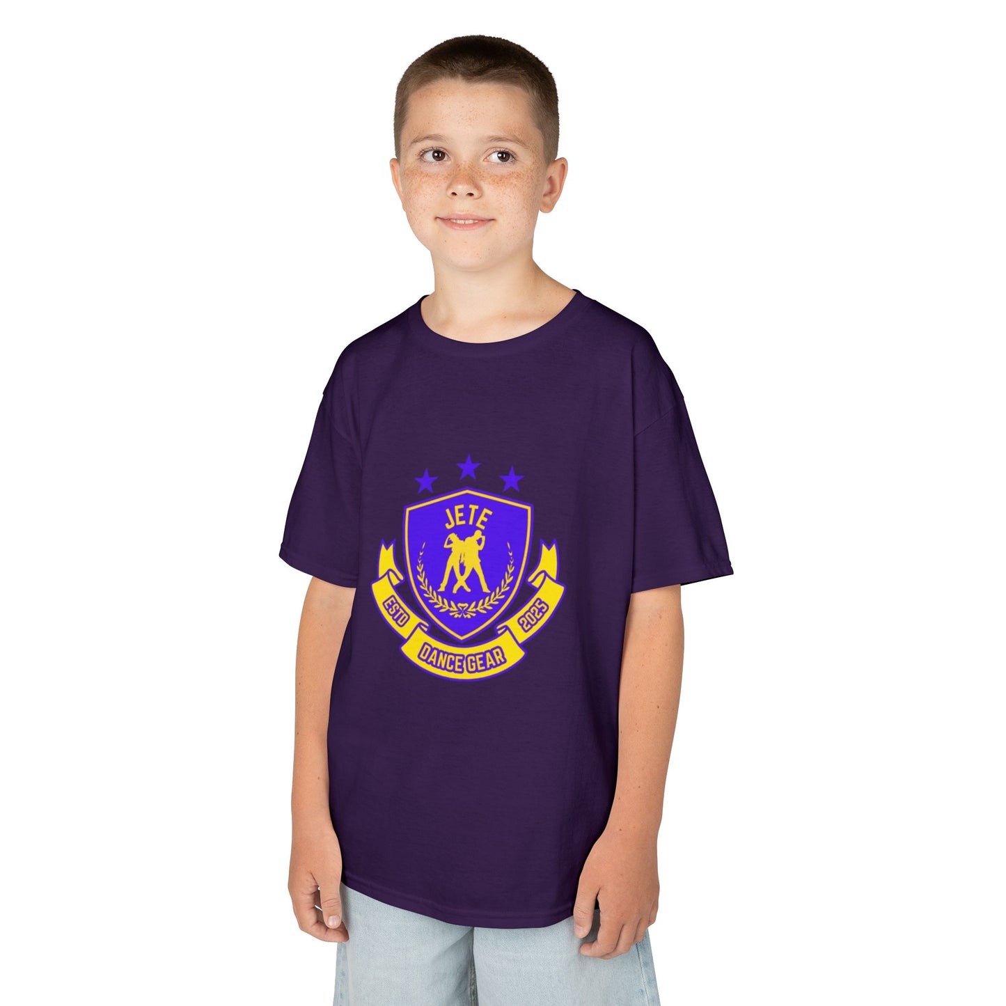 "Jeté Dance Gear" Youth Short Sleeve Tee – Collegiate-Inspired Dancer Graphic Shirt for Kids