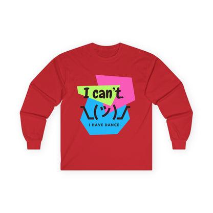 "I Can't. I Have Dance." Unisex Long Sleeve Dance Tee – 80s Retro Emoji Graphic Shirt for Dancers 💃🕺