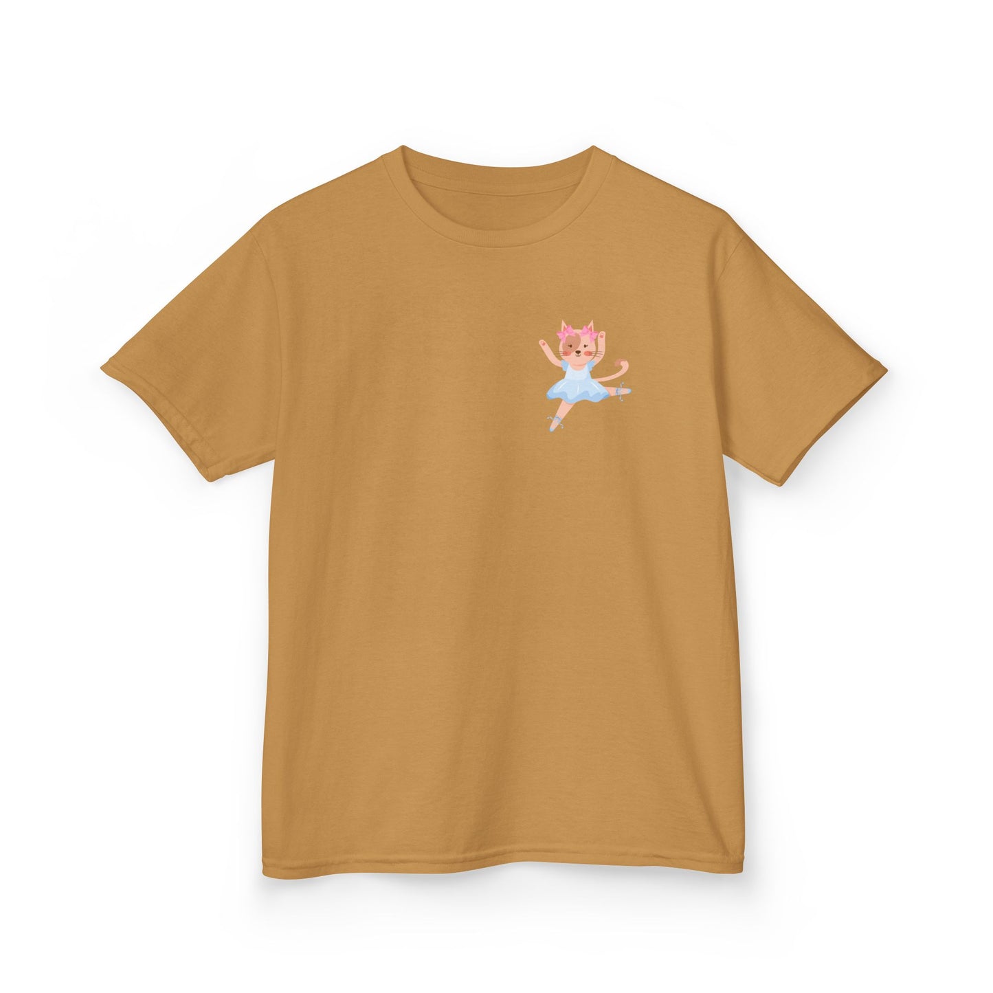 "Every Meow & Then I Dance" – Youth Short Sleeve Tee with Cute Dancing Cat Graphic | Kids’ Dance & Cat Lover T-Shirt