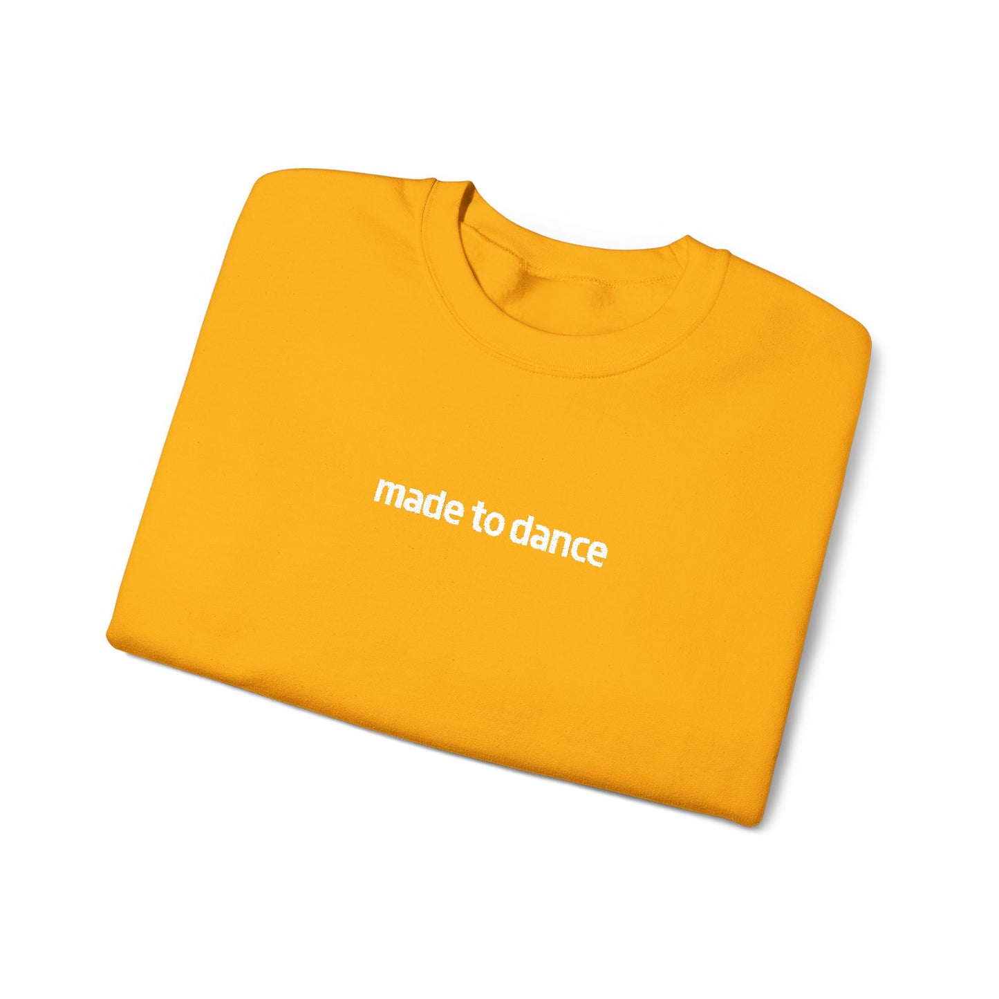 “Made to Dance" Unisex Heavy Blend™ Crewneck Sweatshirt – Embroidered Dance-Inspired Pullover for Adults & Kids