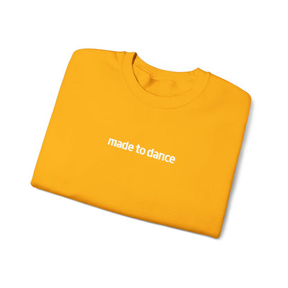 “Made to Dance" Unisex Heavy Blend™ Crewneck Sweatshirt – Embroidered Dance-Inspired Pullover for Adults & Kids
