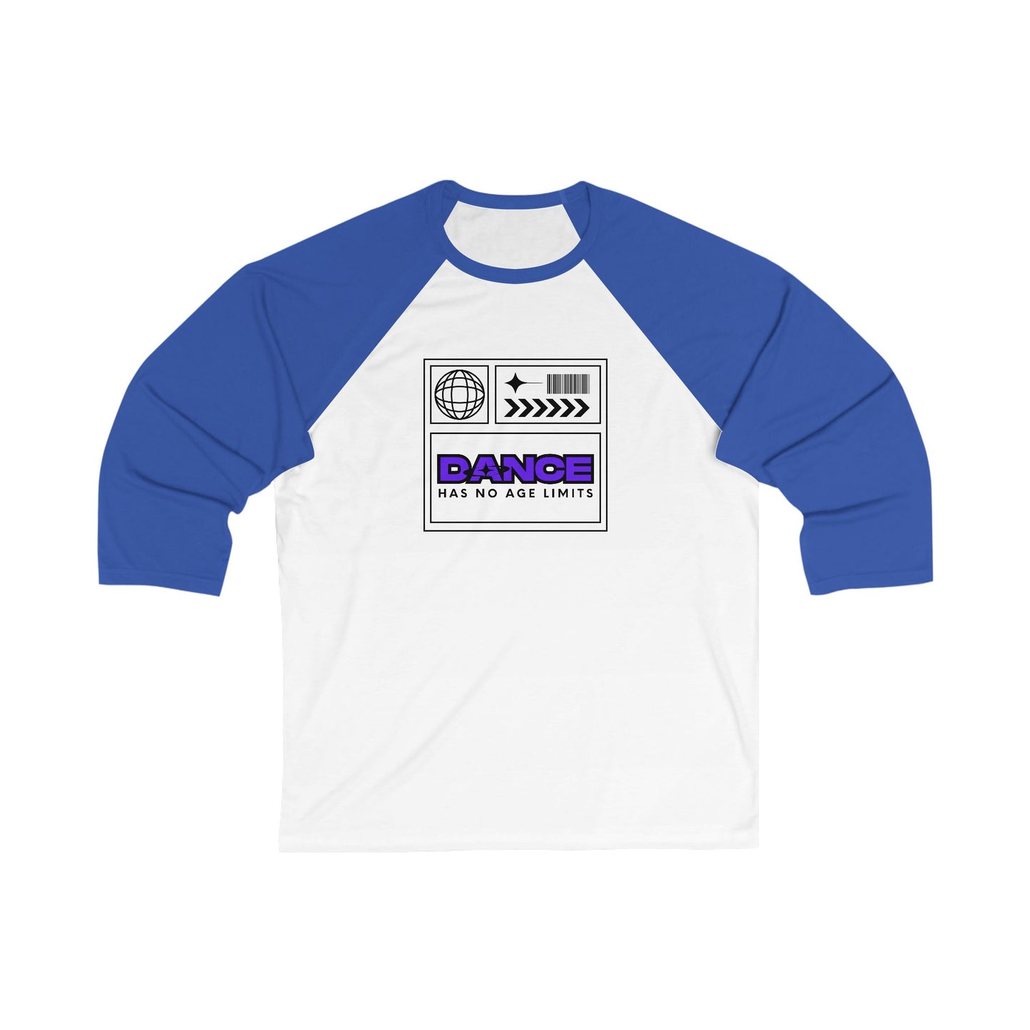 "Dance Has No Age Limits" Streetwear Graphic – Unisex 3/4 Sleeve Dance Baseball Tee