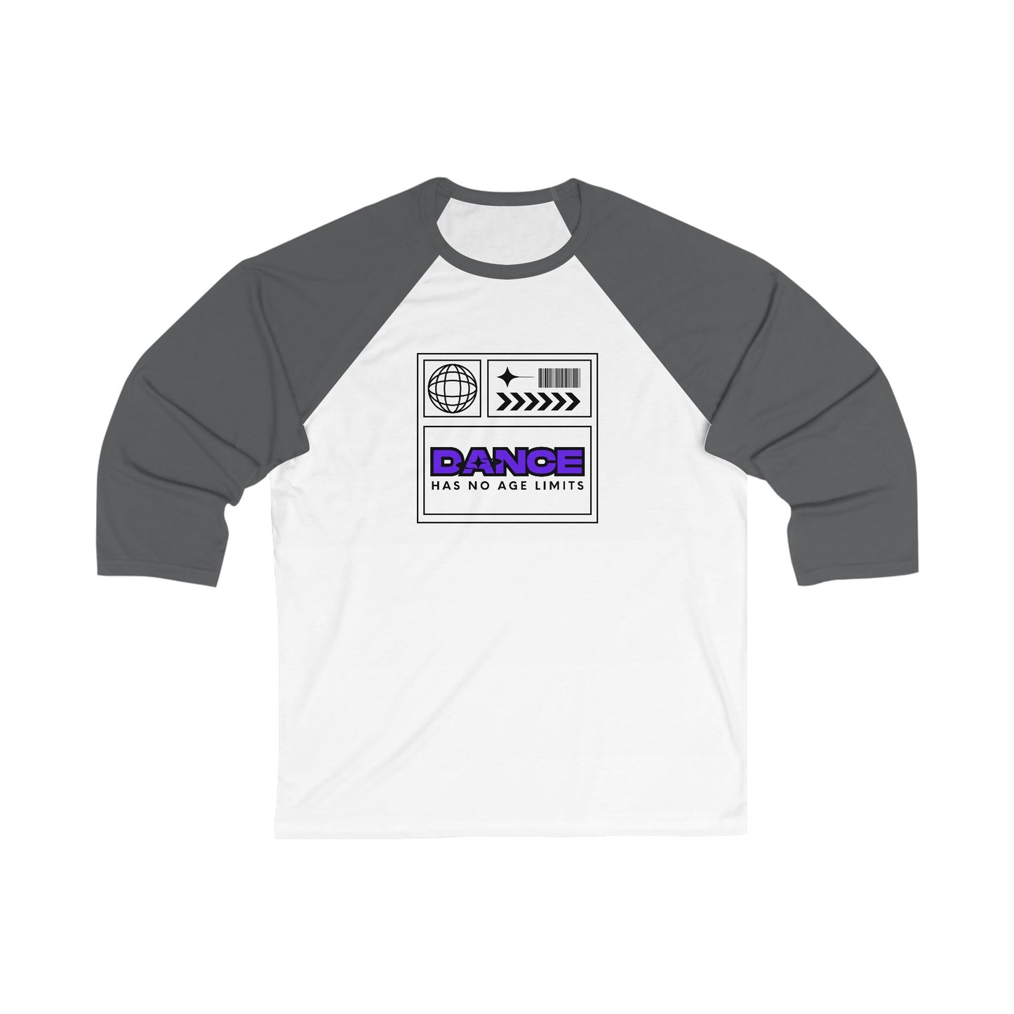 "Dance Has No Age Limits" Streetwear Graphic – Unisex 3/4 Sleeve Dance Baseball Tee