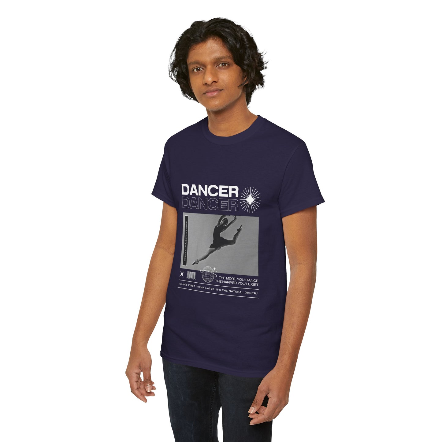 “Dancer” Mottos Streetwear Tee – Unisex Heavy Cotton Dance T-Shirt with Bold Graphic