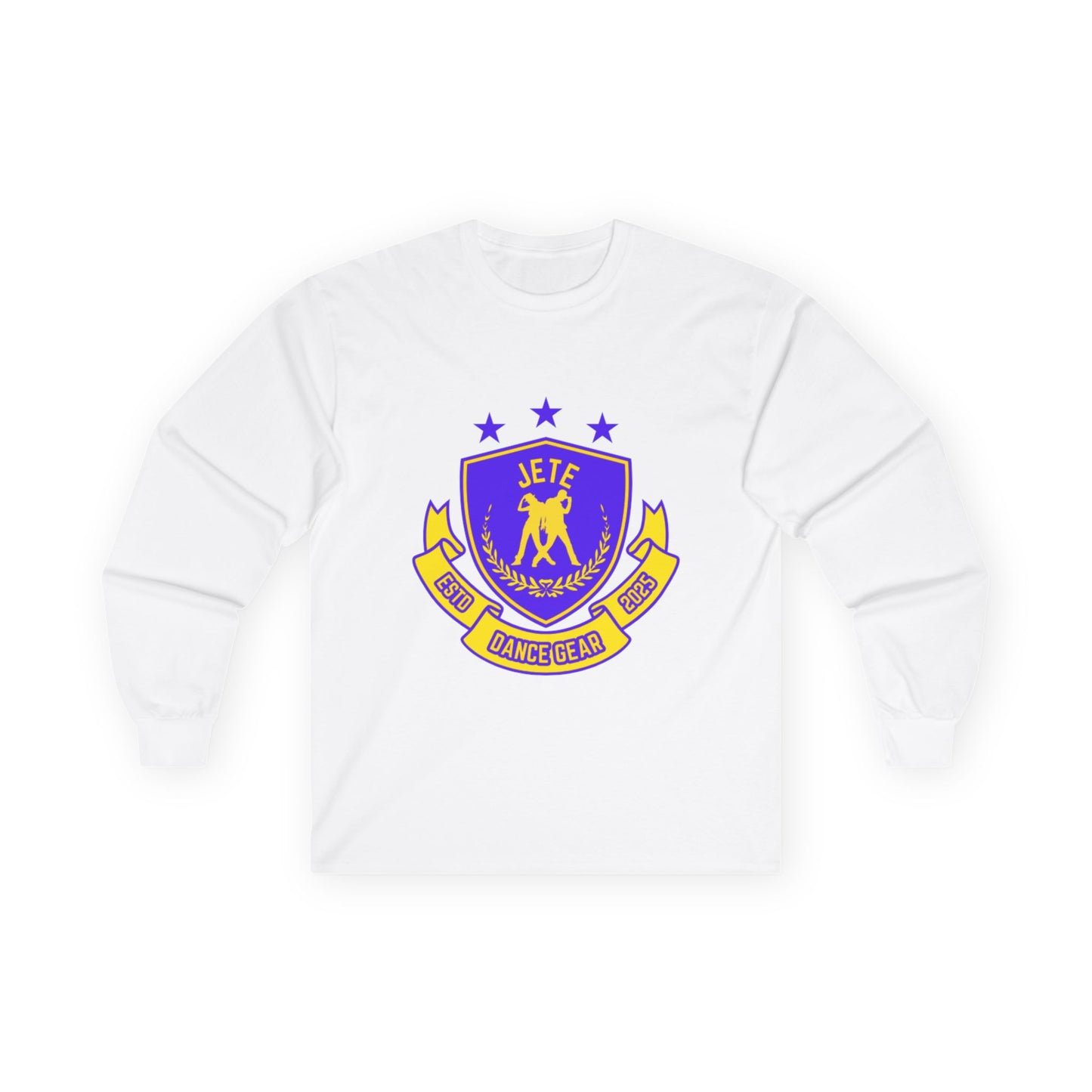 "Jeté Dance Gear" Unisex Long Sleeve Tee – Collegiate-Inspired Dance Shirt for Dancers, Teams & Studio Spirit Wear