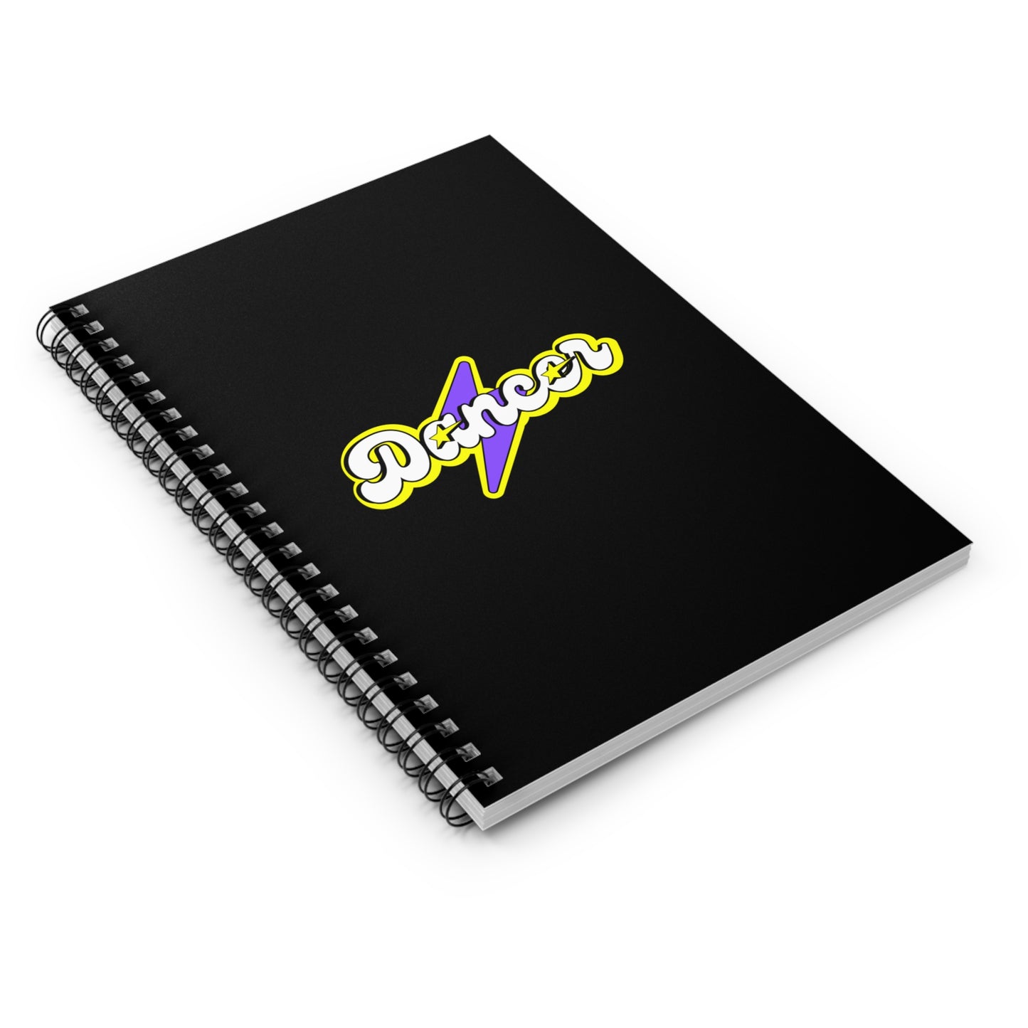 "Dancer" Spiral Notebook – Superhero-Inspired Text Graphic Journal for Dancers, Students & Creative Writers