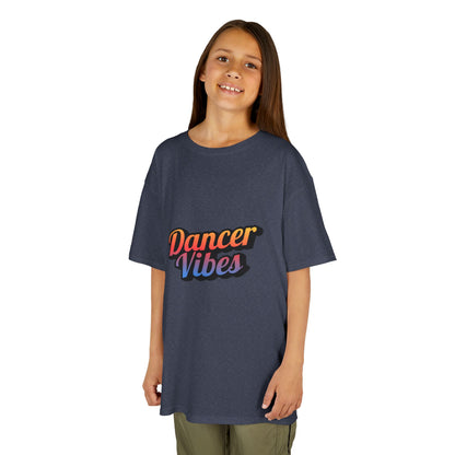 “Dancer Vibes” Colorful Graphic Tee for Kids | Dance-Themed Short Sleeve Shirt - Youth Dance T-Shirt