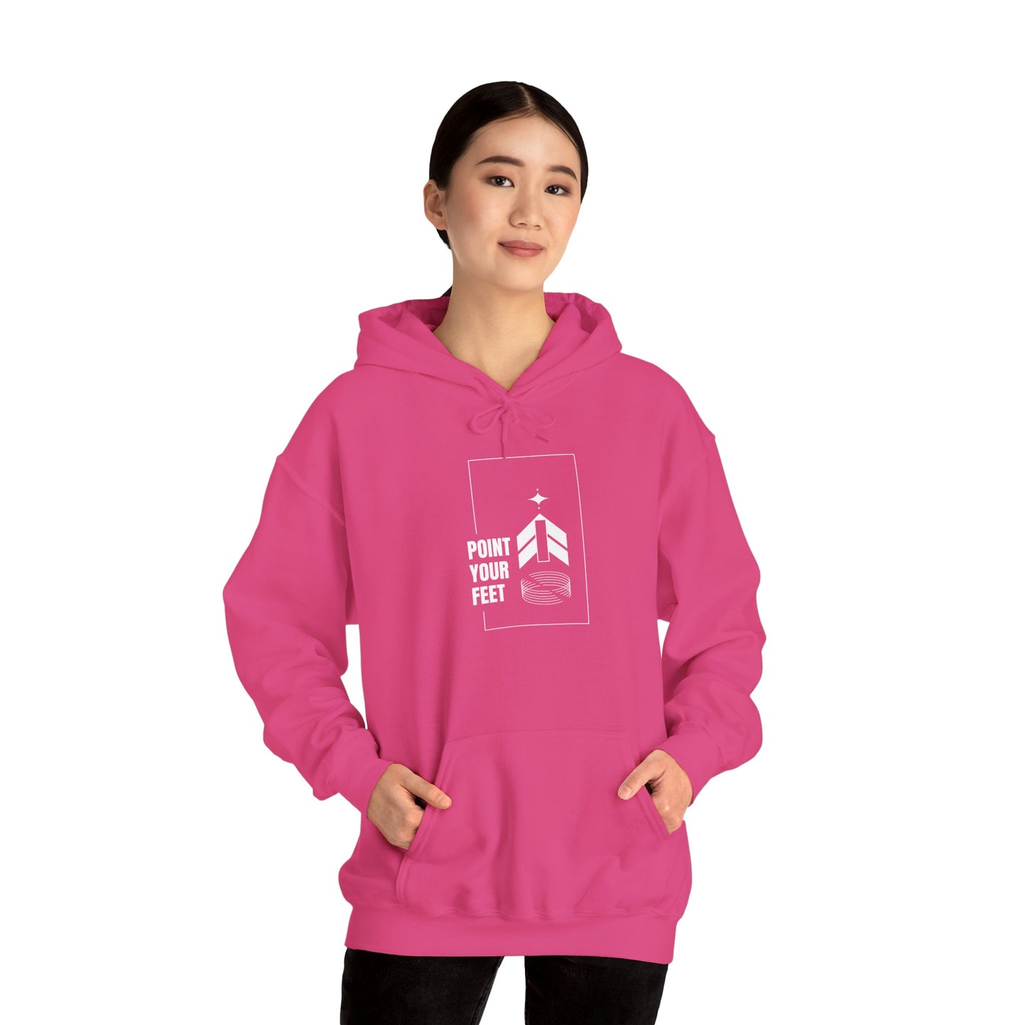 "Point Your Feet" Streetwear Dance Hoodie – Unisex Heavy Blend™ Hooded Sweatshirt for Dancers & Ballet Lovers