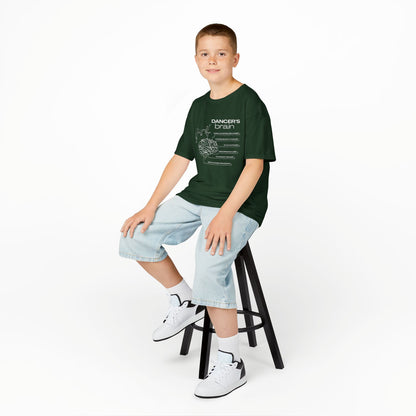 “Dancer’s Brain” Youth Short Sleeve Tee with Funny Dance Brain Graphic – Personalized Dance T-Shirt for Kids & Teens, Custom Name or Studio Option