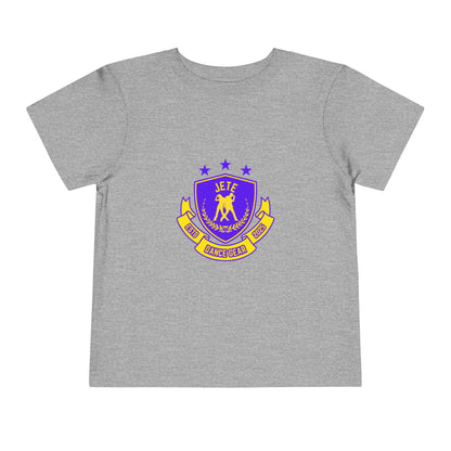 "Jeté Dance Gear" Toddler Dance T-Shirt – Collegiate-Inspired Dancer Graphic Short Sleeve Tee for Kids