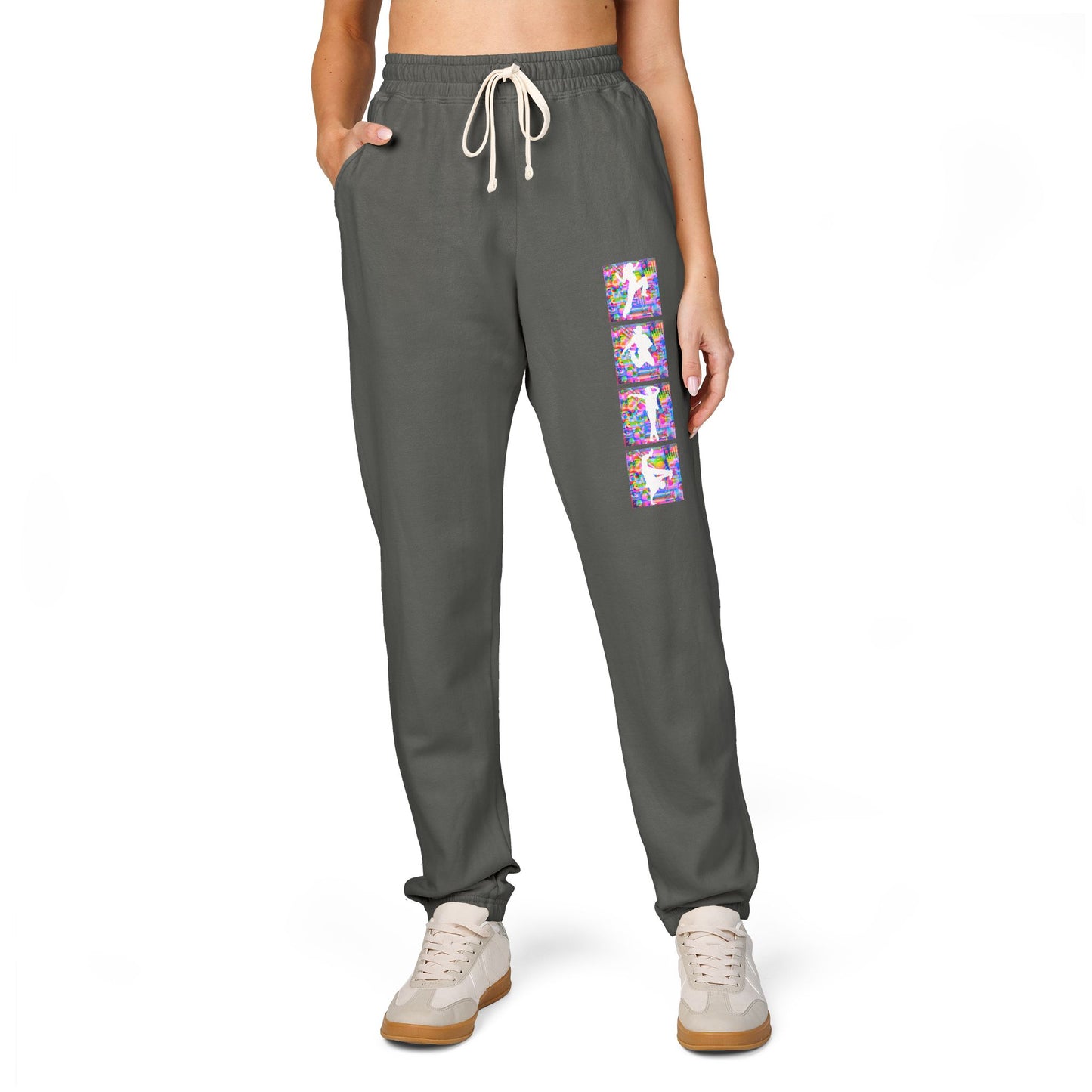 Levels Premium Collection Dancer Sweatpants – Vibrant Unisex Streetwear Joggers with Bold Dancer Silhouette Graphic