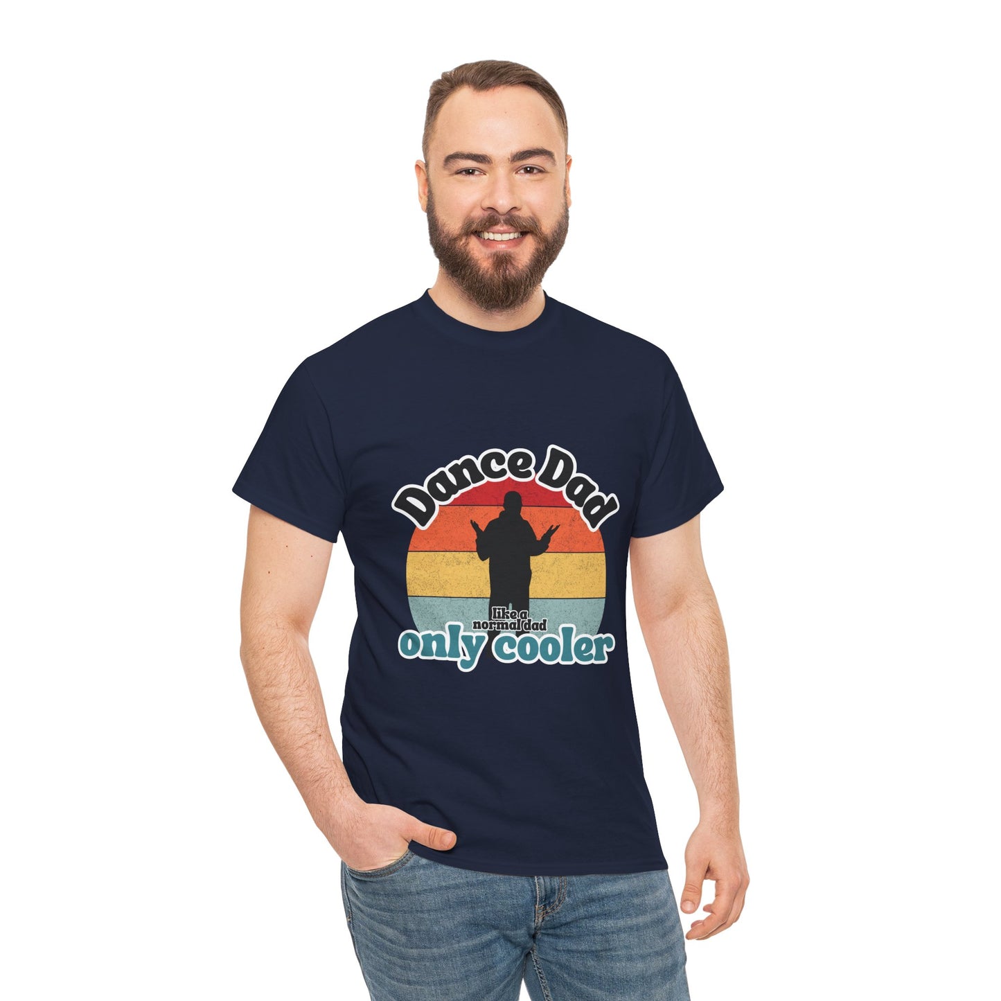 "Dance Dad" Unisex Heavy Cotton Tee – Funny Retro Dance Shirt for Cool Dads