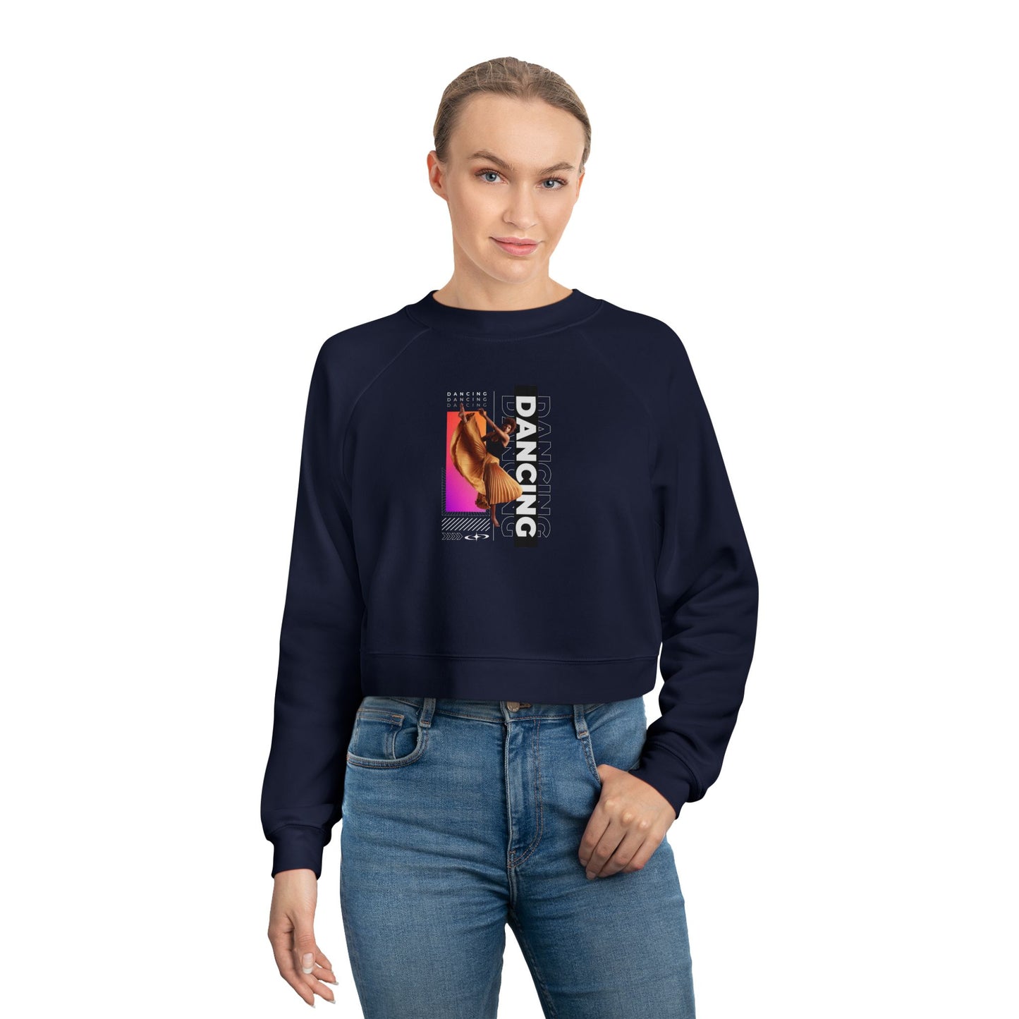 “Dancing” Female Dancer Streetwear Graphic | Ballet & Dance Sweatshirt for Dancers & Enthusiasts - Women’s Cropped Sweatshirt