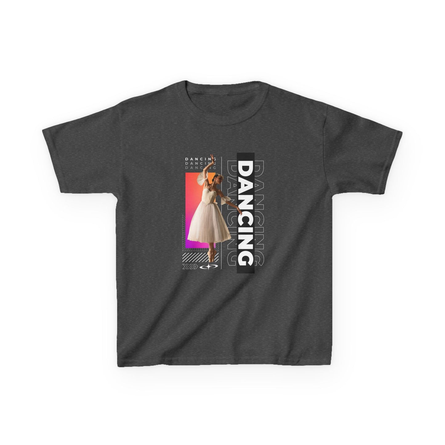 “Dancing” Youth Short Sleeve T-Shirt – Streetwear-Inspired Female Dancer Graphic – Trendy Kids Dance T-Shirt for Girls