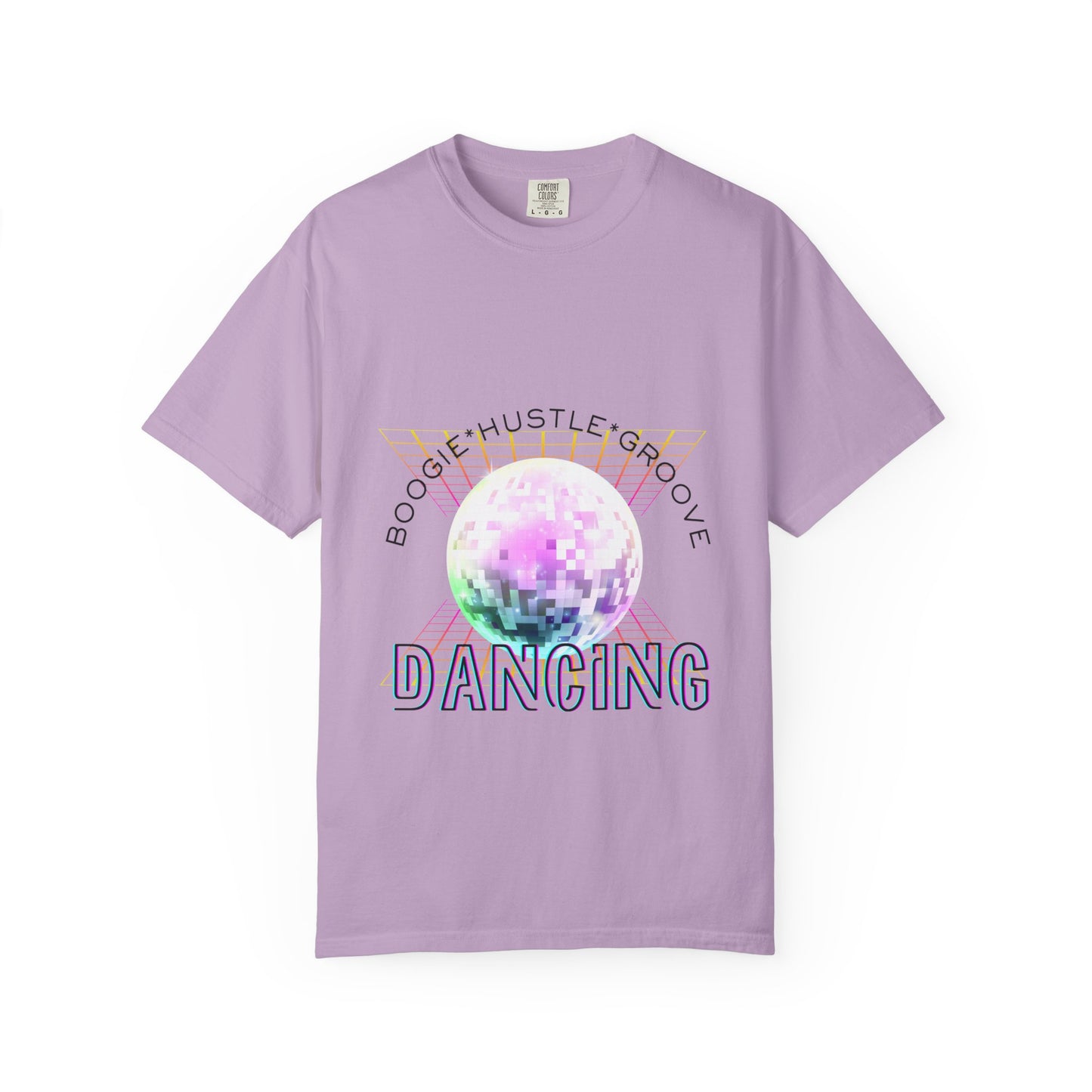 "Boogie, Hustle, Groove - Dancing" Streetwear Dance Graphic – Unisex Garment-Dyed T-Shirt