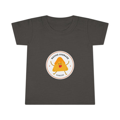 "Nacho Average Dancer" Toddler Dance T-Shirt – Cute Nacho Graphic Short Sleeve Tee for Kids