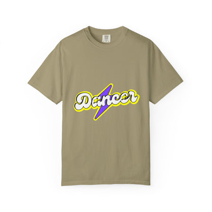 "Dancer" Unisex Garment-Dyed T-Shirt – Superhero-Style Bold Graphic Tee – Dance Power Shirt for Performers & Movers