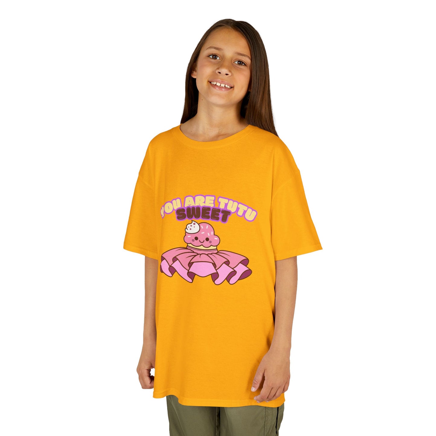 "You Are Tutu Sweet" Youth Short Sleeve Tee – Kawaii Cupcake in Tutu Graphic Dance Shirt for Kids and Ballet Lovers