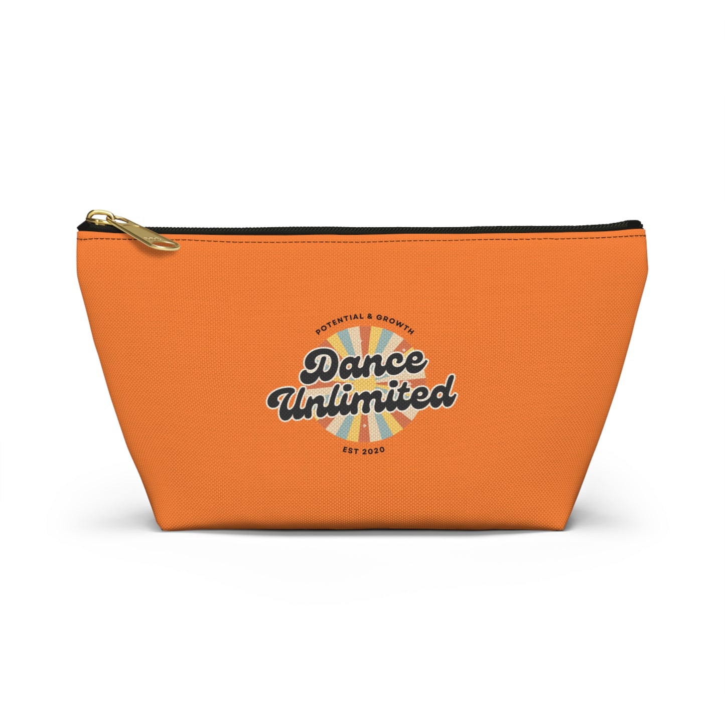 "Dance Unlimited - Potential & Growth" Makeup Bag – Retro Dance Graphic – Inspirational Dance-Themed Zipper Pouch for Cosmetics, Accessories & Gifts