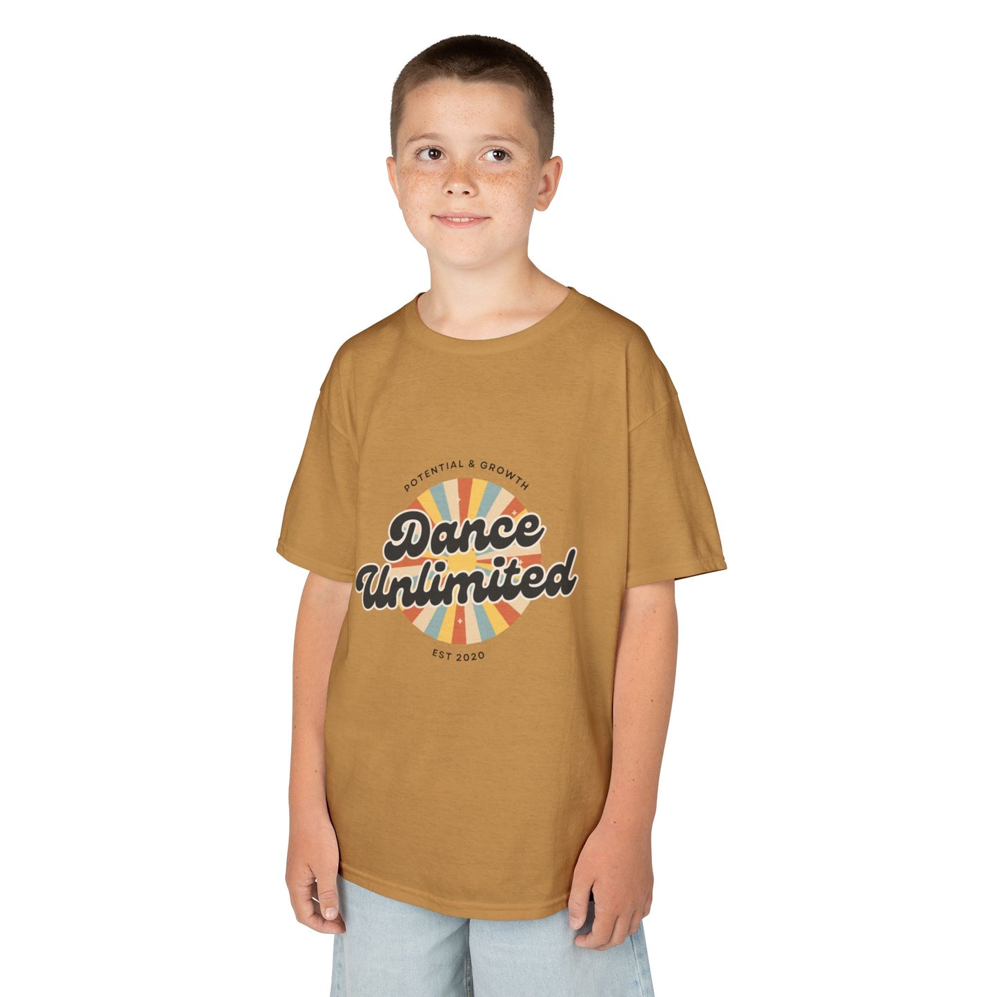 “Dance Unlimited: Potential & Growth” Retro Graphic T-Shirt for Kids – Motivational Dance Shirt - Youth Dance Inspiration Tee