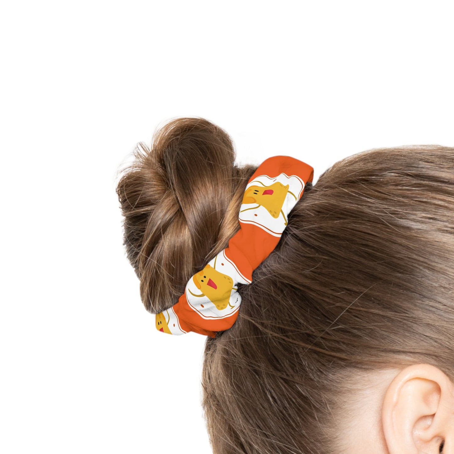 “Nacho Average Dancer” Scrunchie – Funny Dance Pun Hair Accessory with Cute Nacho Graphic