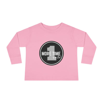 "One More Time Is a Lie" Toddler Dance T-Shirt – Bold Emblem Graphic Long Sleeve Tee for Kids